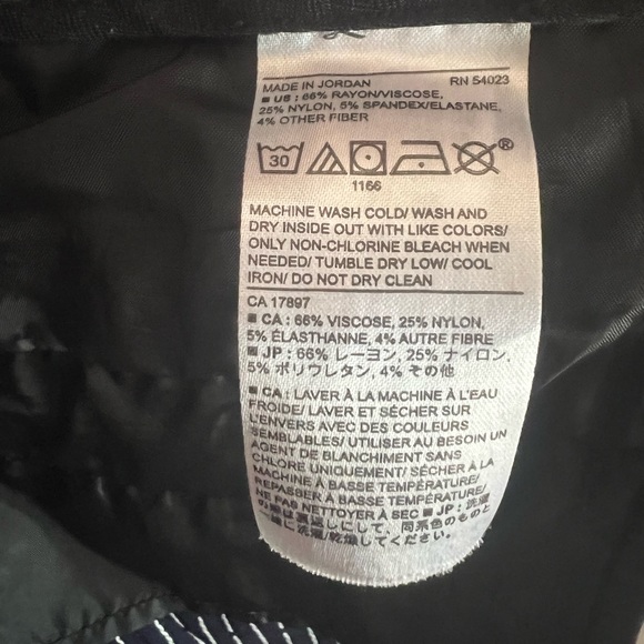 Banana Republic Sloan Curvy Fit Navy and White Trouser Pants - Picture 4 of 7